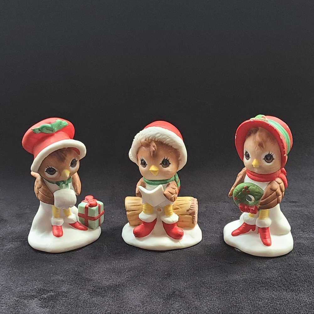 Lefton Vintage Anthropomorphic Christmas Birds